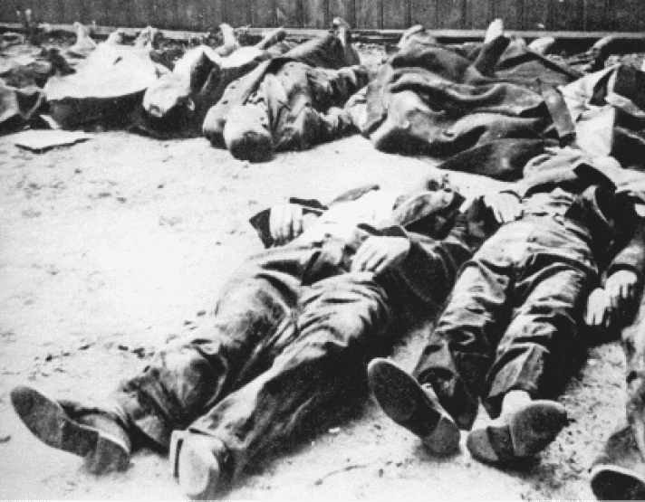 The bodies of Poles murdered in the Wola district.